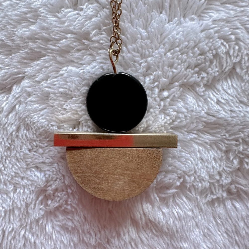 Mixed media long necklace
